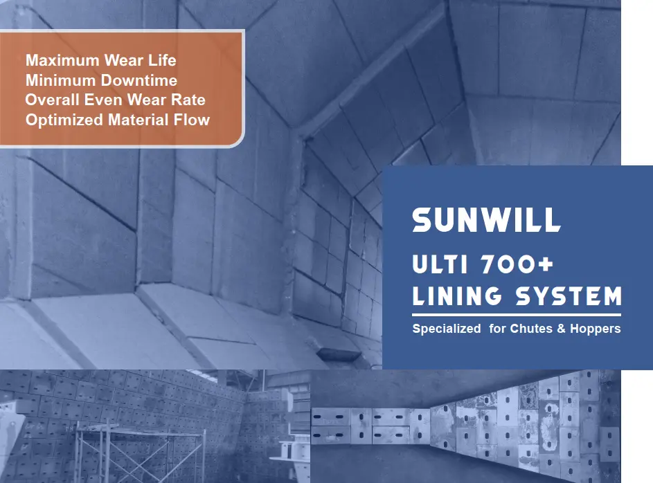SUNWILL ULTI 700+ Lining System Specialized for Chutes & Hoppers